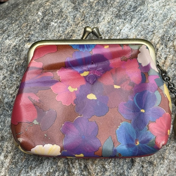 Patricia Nash Key Fob kisslock wallet floral leather - Picture 2 of 5
